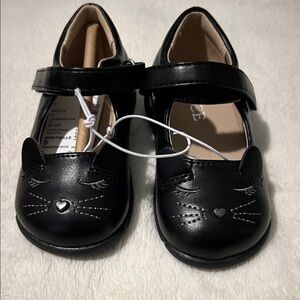 The Children's Place Black Cat Face Dress Shoes